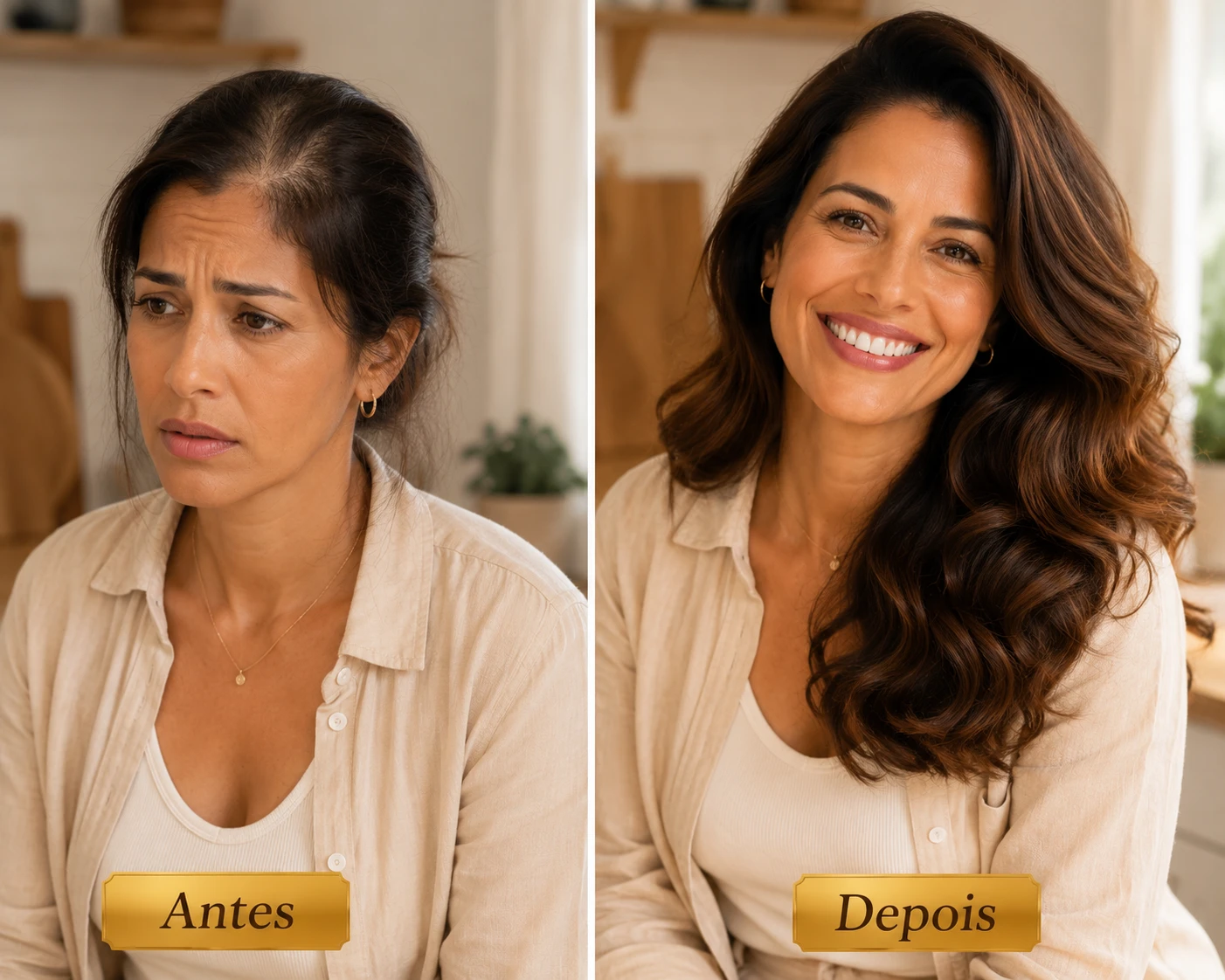 Antes e depois Volumina